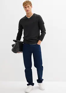 Finstickad tröja i bomullsblandning, bonprix