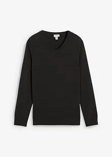 Finstickad tröja i bomullsblandning, bonprix