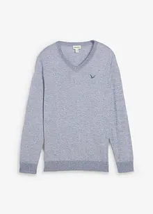 Finstickad tröja i bomullsblandning, bonprix