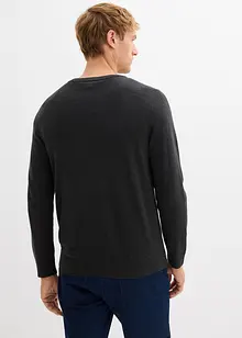 Finstickad tröja i bomullsblandning, bonprix