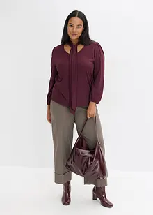 Blustopp med struktur och avtagbart knytband, bonprix