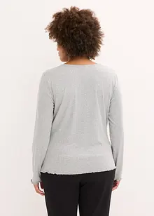 Ribbstickad topp, bonprix