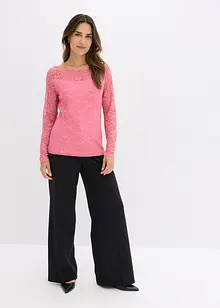 Spetstopp med långa ärmar, bonprix