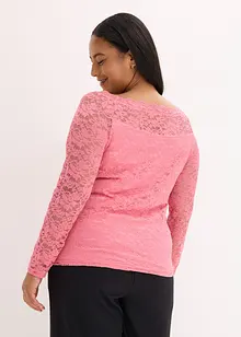 Spetstopp med långa ärmar, bonprix