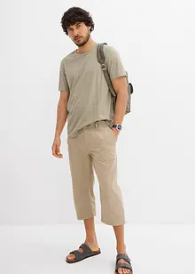 Småmönstrad T-shirt av ekologisk bomull, bonprix