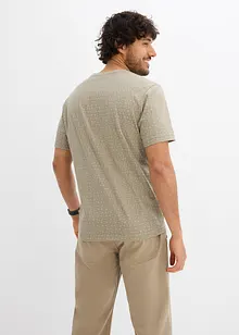 Småmönstrad T-shirt av ekologisk bomull, bonprix