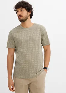 Småmönstrad T-shirt av ekologisk bomull, bonprix