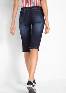 Stretchiga jeansbermudas med uppvikta benslut, bonprix