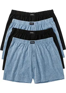 Lediga jerseyboxershorts med mjuk bomull (4-pack), bonprix