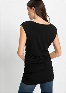 Lång topp med rynkning, bonprix