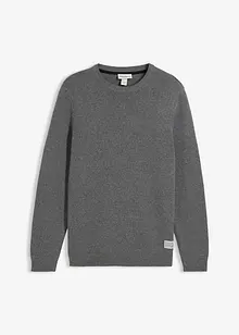 Finstickad tröja med återvunnen bomull, bonprix