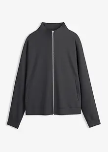 Trikåjacka med dragkedja i neopren, bonprix