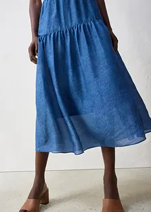 Maxikjol med silke, bonprix