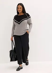 Tröja med knappar, bonprix