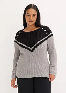 Tröja med knappar, bonprix