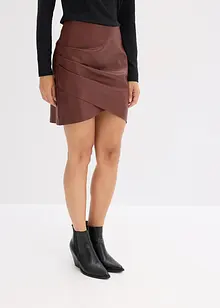 Kort kjol i skinnimitation, bonprix