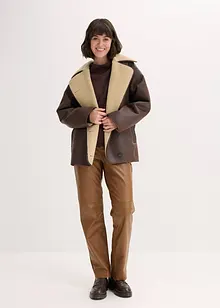 Byxa i skinnimitation med bekväm midja, bonprix