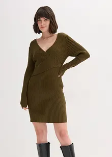 Stickad klänning i viskosmix, bonprix