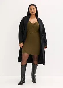 Stickad klänning i viskosmix, bonprix