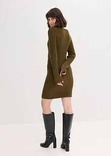 Stickad klänning i viskosmix, bonprix