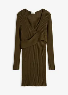 Stickad klänning i viskosmix, bonprix