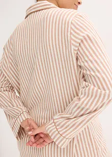 Vävd flanellpyjamas med gåvopåse, bonprix