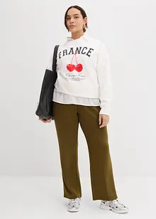 Trikåbyxa med viskos, bonprix