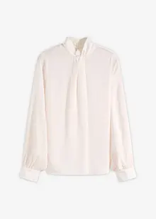 Blus av satin med mjukt fall, bonprix