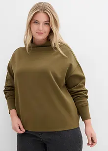 Oversizeweatshirt i mjuk och stabil trikå, bonprix