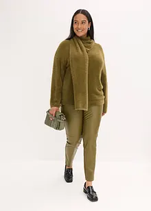 Oversize-tröja med sjal, bonprix