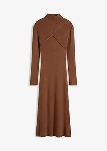 Stickad klänning i viskosmix, bonprix