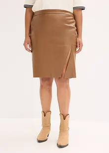 Pennkjol i skinnimitation, bonprix