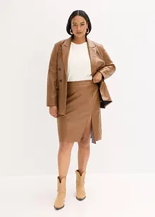 Pennkjol i skinnimitation, bonprix