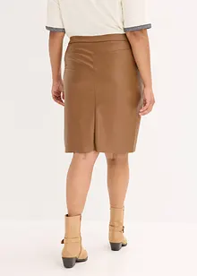 Pennkjol i skinnimitation, bonprix