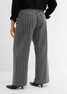 Wide Leg Jeans High Waist, med destroyed-effekter, bonprix