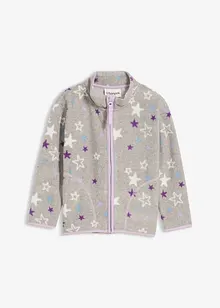 Mysig fleecejacka med kontrastfärgade detaljer, bonprix