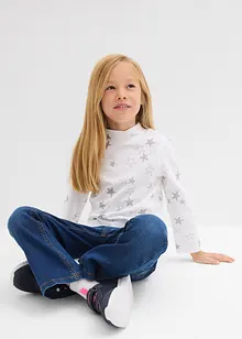 Långärmad topp av elastisk, ekologisk bomull (2-pack), bonprix