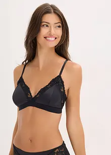 Bralette i glansigt material, bonprix