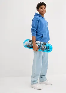 Hoodie av ekologisk bomull med tryck på ryggen, bonprix