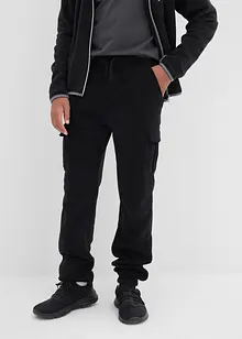 Cargobyxa i fleece, normal passform, bonprix