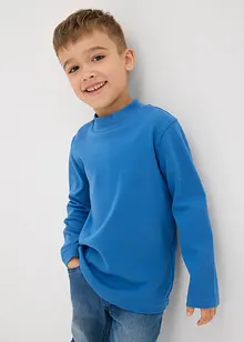 Långärmad topp med ståkrage, av ekologisk bomull (2-pack), bonprix