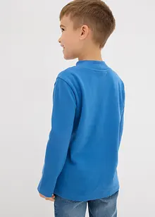 Långärmad topp med ståkrage, av ekologisk bomull (2-pack), bonprix