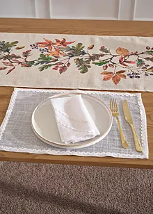 Tygservetter med dekorativt veck (2-pack), bonprix