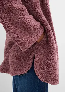 A-linjeformad teddyfleecejacka med slits i sidan, bonprix
