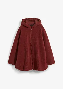 A-linjeformad teddyfleecejacka med slits i sidan, bonprix