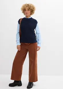 Manchesterbyxa med bekväm high waist, bonprix