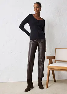 Finstickad tröja av merinoull, bonprix