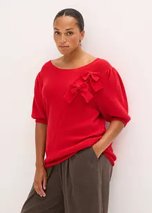 Tröja med rosettapplikation, bonprix