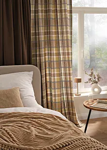 Gardinlängd av ekologisk bomull med rutmönster (1 styck), bonprix