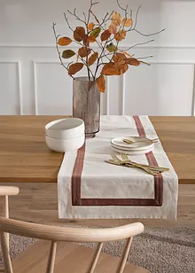 Bordslöpare i ekologisk bomull med kontrastfärgad kant, bonprix